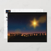 Kerstster met bericht briefkaart (Voorkant / Achterkant)