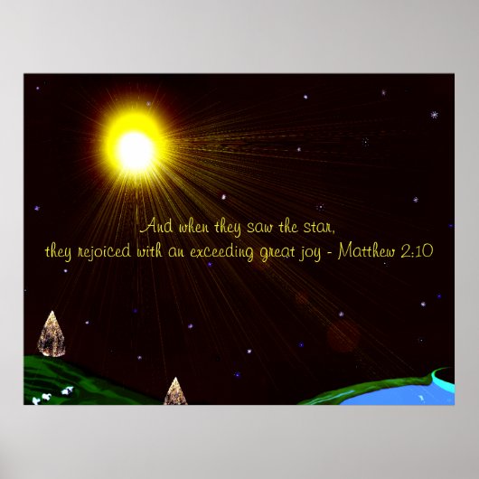 Kerstster met Poster voor scripts (Voorkant)