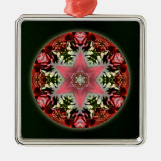 kerstster metalen ornament