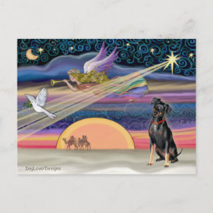 Kerstster - Miniatuur Pinscher 1 Feestdagenkaart