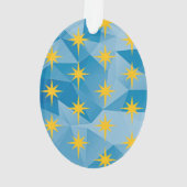 Kerstster OH HEILIGE NACHT Baby Jesus Geboorte Ornament (achterkant)