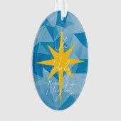 Kerstster OH HEILIGE NACHT Baby Jesus Geboorte Ornament (voorkant)