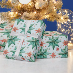 Kerstster Ornamenten Moderne Kerst Cadeaupapier