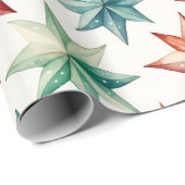Kerstster Ornamenten Moderne Kerst Cadeaupapier (Rol Hoek)