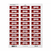 Kerstster Red Ornamenten Holiday Etiket (Full Sheet)