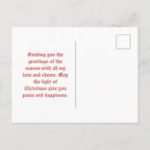 kerstster Rudolph Feestdagenkaart (Achterkant)