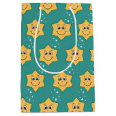 Kerstster smiley stripfiguur medium cadeauzakje (Voorkant)