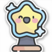 kerstster sticker (Voorkant)