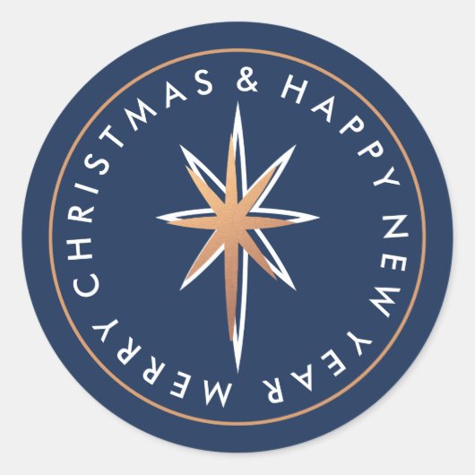 Kerstster van Bethlehem Ronde Sticker (Voorkant)