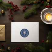 Kerstster van Bethlehem Ronde Sticker