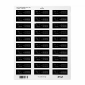 Kerstster zwart etiket (Full Sheet)