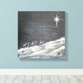 Kerststercanvas afdrukken (Insitu (Houten vloer))