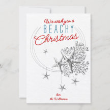 Kerststerfish en koraal op strand Vintage