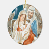 kerststernativiteit schilderen keramisch ornament (Links)