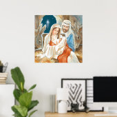 kerststernativiteitsschildering poster (Thuiskantoor)