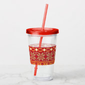 Kerststerren Acryl Drinkbeker (Achterkant)