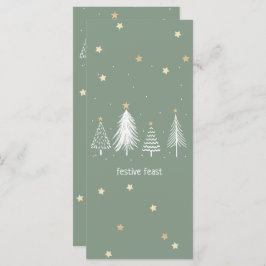 Kerststerren, goud, wit, groen menu
