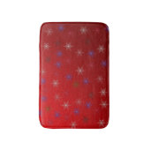 kerststerren in het rood badmat (Voorkant Verticaal)