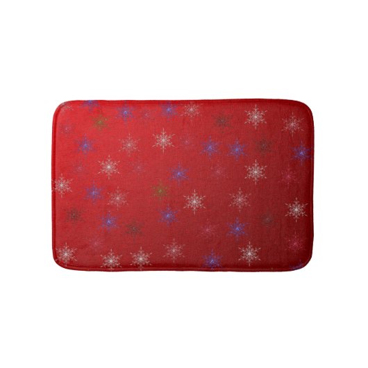 kerststerren in het rood badmat (Voorkant)
