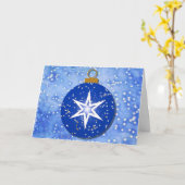 Kerststerren Ornament  stijl Kaart (Gele Bloem)