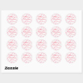 Kerststerren & Ornamenten gepersonaliseerd Ronde Sticker (Vel)