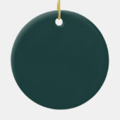 Kerststerren Pattern Monogrammed Pine Green Keramisch Ornament (Achterkant)