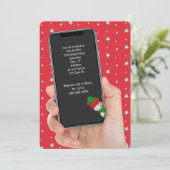 Kerststerren SMS bericht Party uitnodigen Kaart (Staand voorkant)