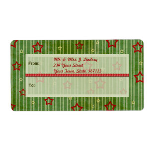 Kerststerren Verzendlabel