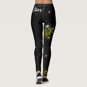 kerstSterrennacht Leggings (Achterkant)
