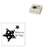 Kerststerstempel Rubberstempel (Gestempeld)