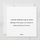 Kerststicker Feestdagenkaart (Achterkant)