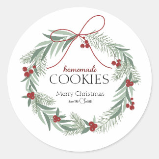 kerststicker "Homemade Cookies" Ronde Sticker