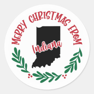Kerststicker uit Indiana Ronde Sticker