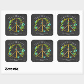 Kerststicker | Vrede op Aarde Vierkante Sticker (Vel)