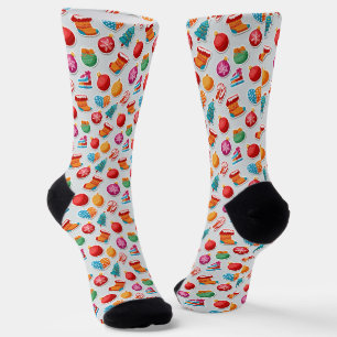 Kerststickers Collectie Patroon Crew Soks Sokken