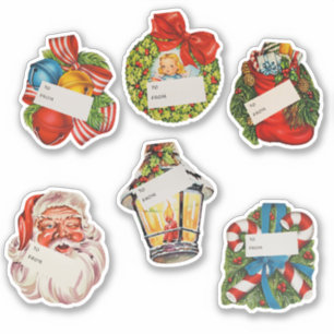 Kerststickers/Kado-etiketten Vintage Medium Formaa Sticker