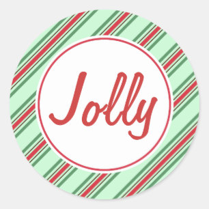 Kerststickers met Jolly Mint Ronde Sticker