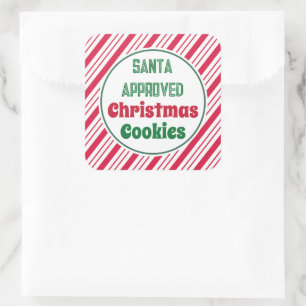 Kerststickers met Kerstman-goedkeuring  Vierkante Sticker