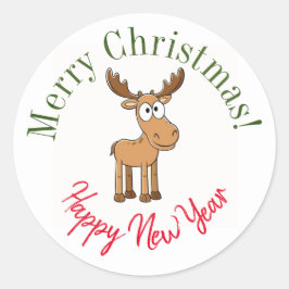 Kerststickers Ronde Sticker