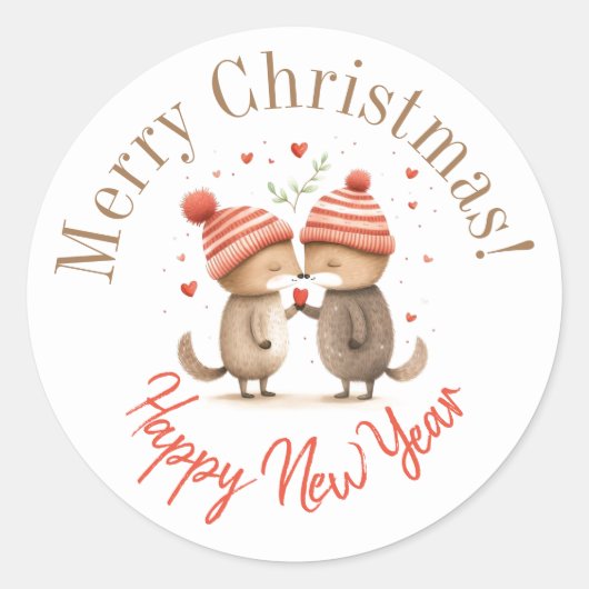 Kerststickers Ronde Sticker (Voorkant)