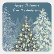 Kerststickers - Winter Wonderland Chic Design
