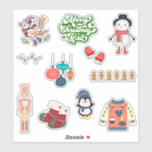 Kerststickerset