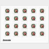 Kerststickersetiketlabels Vierkante Sticker (Vel)