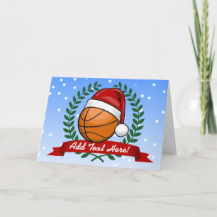 Kerststijl Basketball Feestdagen Kaart