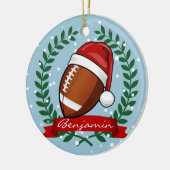 kerststijl Football Keramisch Ornament (Links)