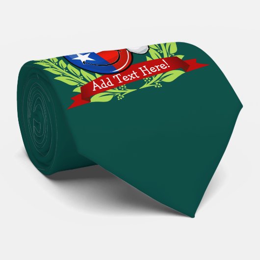 Kerststijl glimlachen Texas Flag Stropdas (Opgerold)