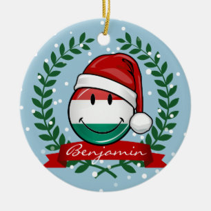 Kerststijl Hongaarse vlag Keramisch Ornament
