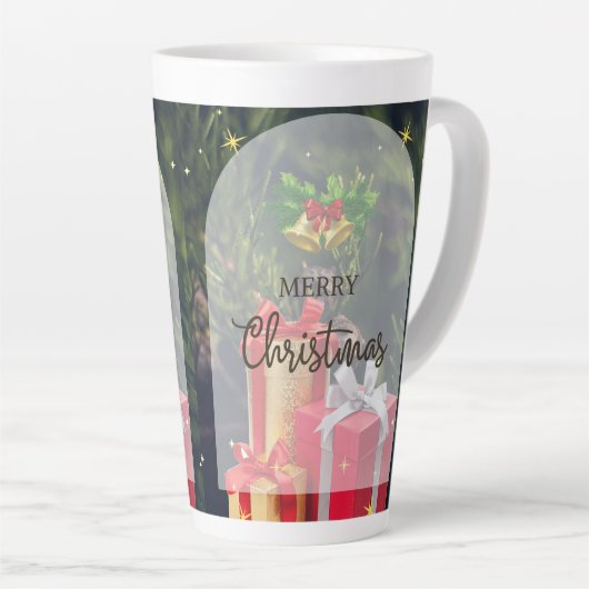 kerststijl latte mok (Rechterhoek)