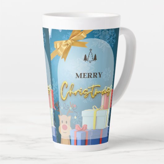 kerststijl latte mok (Rechterhoek)