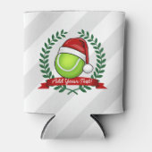 Kerststijl Tennisbal Blikjeskoeler (Voorkant)